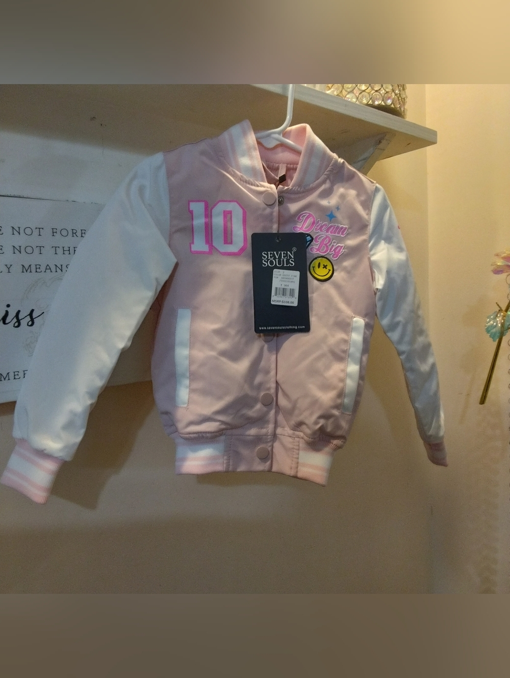 Seven Souls Pink & White Bomber Jacket - '10'
